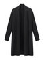 Long Loose Date Night Plain Polyester Coat (Style V101584)