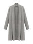 Long Loose Date Night Plain Polyester Coat (Style V101584)