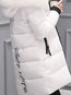 Hooded Long Slim Plain Cellulose Acetate Fibre Coat (Style V101607)