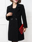 Shawl Collar Long Slim Wool Button Coat (Style V101612)