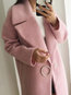 Shawl Collar Long Date Night Wool Button Coat (Style V101614)