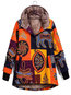 Hooded Elegant Floral Cotton Pattern Coat (Style V101624)