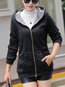 Hooded Long Slim Casual Button Coat (Style V101626)