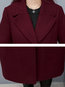 Long Slim Plain Wool Button Coat (Style V101630)