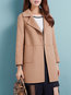 Long Loose Plain Wool Button Coat (Style V101638)