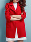 Long Loose Plain Wool Button Coat (Style V101638)