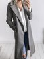 Long Slim Date Night Wool Pockets Coat (Style V101640)