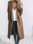 Long Slim Date Night Wool Pockets Coat (Style V101640)