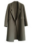 Shawl Collar Long Date Night Wool Blends Pockets Coat (Style V101643)