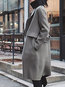 Shawl Collar Long Date Night Wool Blends Pockets Coat (Style V101643)