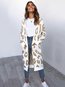 Long Loose Leopard Knitted Pattern Coat (Style V101650)