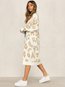 Long Loose Leopard Knitted Pattern Coat (Style V101650)