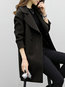 Shawl Collar Long Slim Date Night Plain Coat (Style V101653)