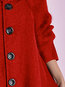 Stand Collar Loose Date Night Knitted Button Coat (Style V101654)