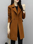 Long Slim Date Night Plain Wool Blends Coat (Style V101655)