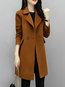 Long Slim Date Night Plain Wool Blends Coat (Style V101655)