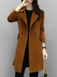 Long Slim Date Night Plain Wool Blends Coat (Style V101655)