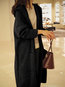 Hooded Date Night Plain Knitted Pockets Coat (Style V101661)