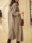 Hooded Date Night Plain Knitted Pockets Coat (Style V101661)