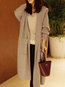 Hooded Date Night Plain Knitted Pockets Coat (Style V101661)