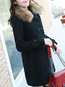 Shirt Collar Long Slim Date Night Wool Coat (Style V101665)