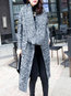 Long Loose Elegant Plain Pockets Coat (Style V101666)