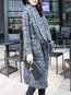 Long Loose Elegant Plain Pockets Coat (Style V101666)