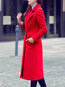 Shawl Collar Long Loose Wool Button Coat (Style V101667)
