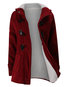 Hooded Long Loose Casual Plain Coat (Style V101670)