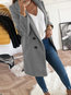 Shawl Collar Long Date Night Plain Wool Coat (Style V101674)