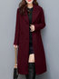 Shawl Collar Slim Date Night Plain Wool Coat (Style V101675)
