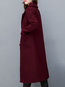 Shawl Collar Slim Date Night Plain Wool Coat (Style V101675)
