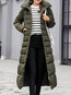 Hooded Long Slim Dacron Feather Coat (Style V101677)