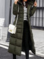 Hooded Long Slim Dacron Feather Coat (Style V101677)