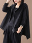 Stand Collar Short Loose Casual Plain Jacket (Style V101703)