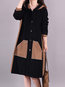 Hooded Fashion Plain Cotton Applique Coat (Style V101707)