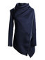 Heap Collar Long Slim Cotton Asymmetrical Coat (Style V101717)