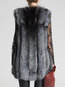 Loose Fashion Plain Fauxfur Coat (Style V101721)