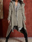 Hooded Loose Fashion Plain Wool Coat (Style V101723)