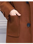 Shawl Collar Long Loose Plain Wool Coat (Style V101727)