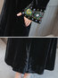 Loose Date Night Plain Cotton Embroidered Coat (Style V101731)