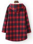 Long Loose Elegant Plaid Button Coat (Style V101740)