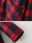 Long Loose Elegant Plaid Button Coat (Style V101740)