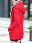 Hooded Slim Casual Plain Cotton Coat (Style V101741)