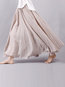 Ankle Length A-line Elegant Cascading Ruffle Plain Skirt (Style V101743)