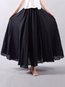 Ankle Length A-line Elegant Cascading Ruffle Plain Skirt (Style V101743)