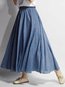 Ankle Length A-line Elegant Cascading Ruffle Plain Skirt (Style V101743)