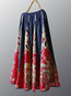 Ankle Length A-line Western Patchwork Polyester Skirt (Style V101744)