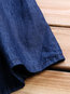 Ankle Length A-line Slow Life Belt Denim Skirt (Style V101751)
