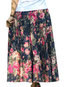 Ankle Length Loose Casual Pattern Floral Skirt (Style V101757)